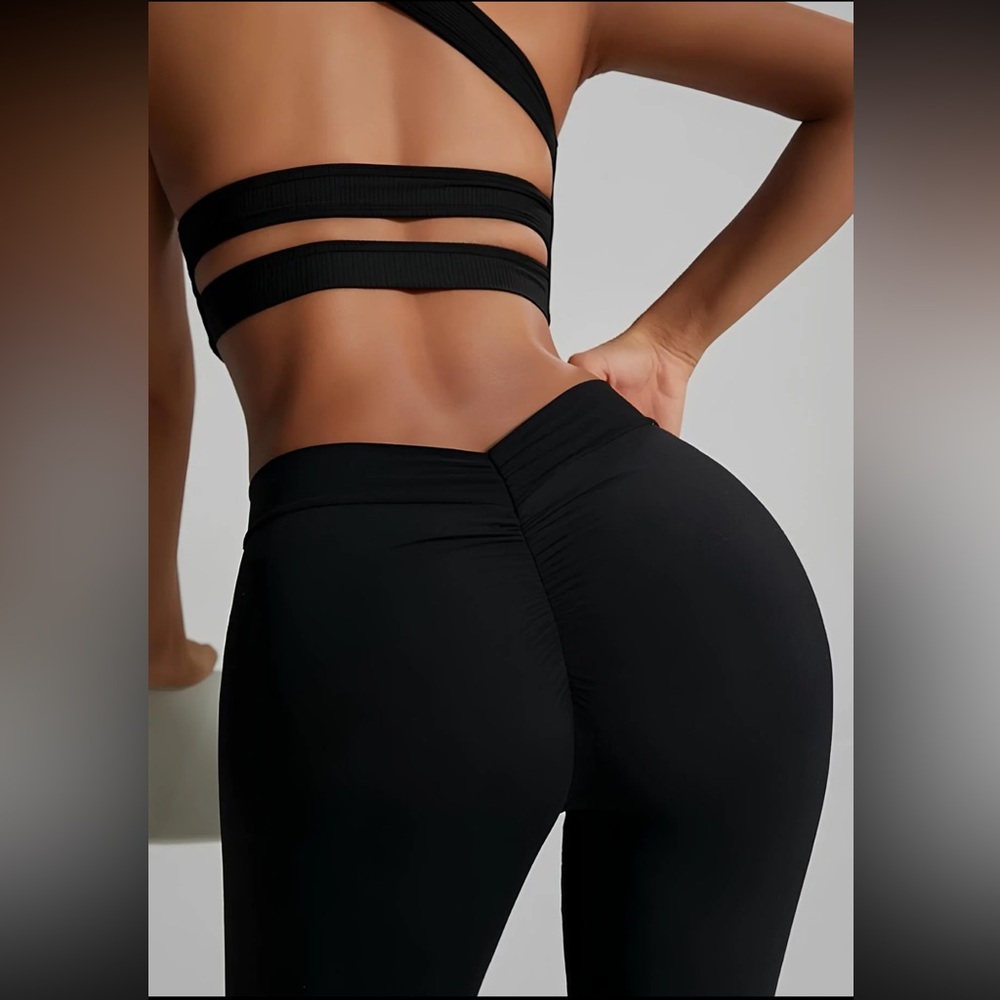 MLP Marie Louis Paris Black High-Waisted Leggings